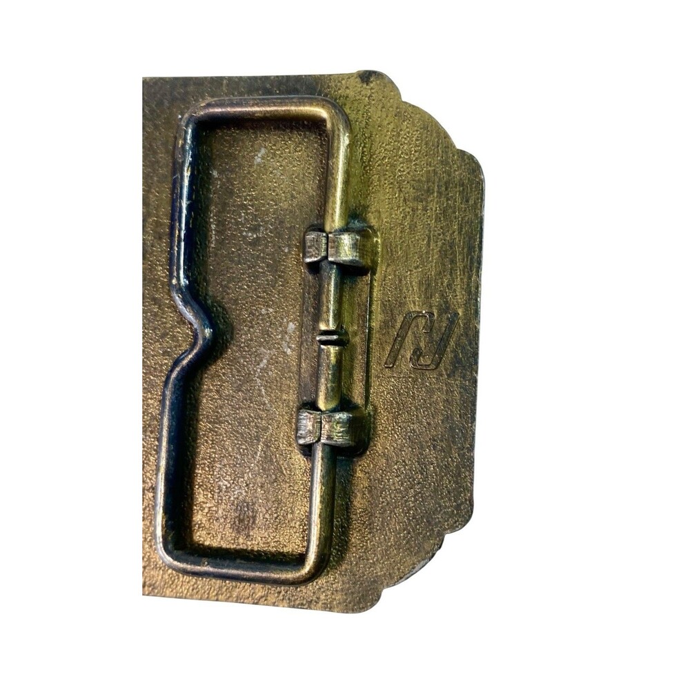 Vintage Raleigh Lights Rodeo Belt Buckle 1981 Brass 3 in - Picture 4 of 4